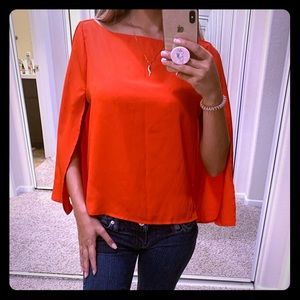 XS NY&C Burnt Orange/Red Cape Top